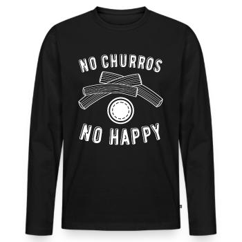Churros Churrería - T-shirt manches longues Premium bio Homme - noir - Devant - Nico (187cm)