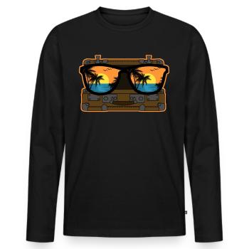 Suitcase Suitcases Luggage Tavelling - Men's Premium Organic Long Sleeve Shirt - black - Front - Nico (187cm)