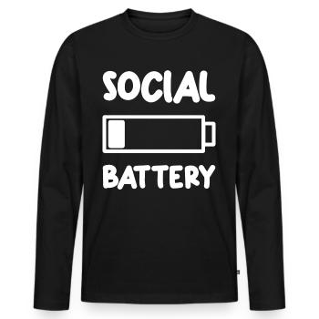 Autism Autistic Autistic - Men's Premium Organic Long Sleeve Shirt - black - Front - Nico (187cm)
