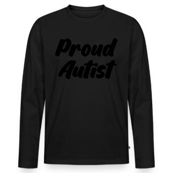 Autistic Autist Autism - Men's Premium Organic Long Sleeve Shirt - black - Front - Nico (187cm)