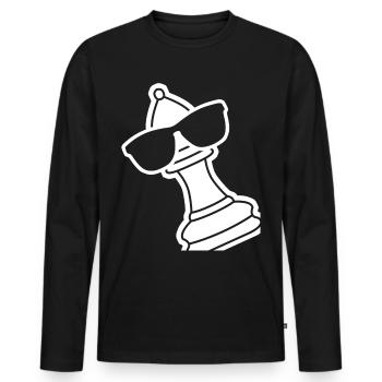 Chess Pieces Chess Board - Männer Premium Bio Langarmshirt - Schwarz - Vorne - Nico (187cm)