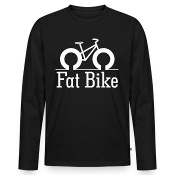Fatbike Fat Bike - T-shirt manches longues Premium bio Homme - noir - Devant - Nico (187cm)