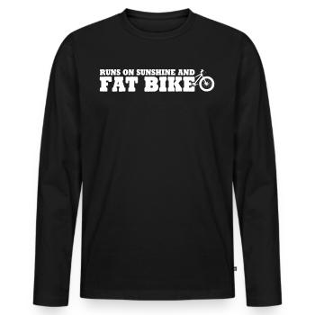 Fatbike Fat Bike - T-shirt manches longues Premium bio Homme - noir - Devant - Nico (187cm)