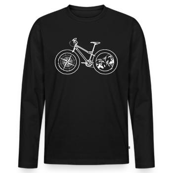 Fatbike Fat Bike d’extérieur - T-shirt manches longues Premium bio Homme - noir - Devant - Nico (187cm)