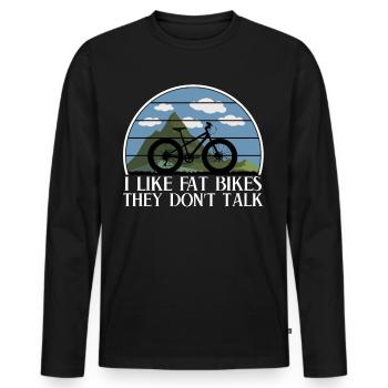 Fatbike Fat Bike Fat Tires Bike - T-shirt manches longues Premium bio Homme - noir - Devant - Nico (187cm)