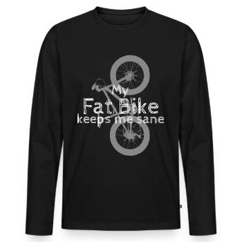 Fatbike Blague Fat Bike - T-shirt manches longues Premium bio Homme - noir - Devant - Nico (187cm)