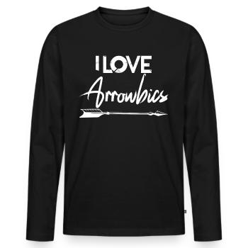Compound Bow Shooting Archery Bow - Männer Premium Bio Langarmshirt - Schwarz - Vorne - Nico (187cm)