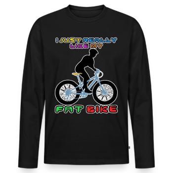 Fat Bike Fat Tires Bike Fatbike - T-shirt manches longues Premium bio Homme - noir - Devant - Nico (187cm)