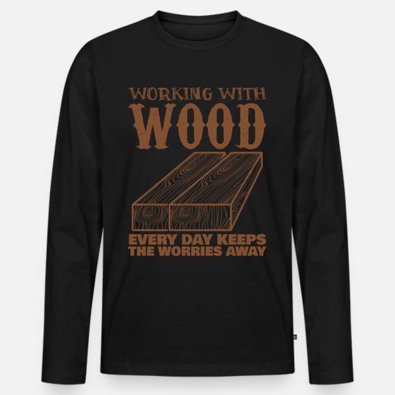 Carpenter - Männer Premium Bio Langarmshirt - Schwarz