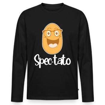 Pommes de terre Lunettes Lunettes Optiques - T-shirt manches longues Premium bio Homme - noir - Devant - Nico (187cm)