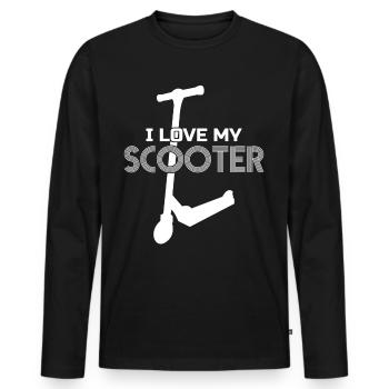 Scooter Rider Kick Scooter - Männer Premium Bio Langarmshirt - Schwarz - Vorne - Nico (187cm)