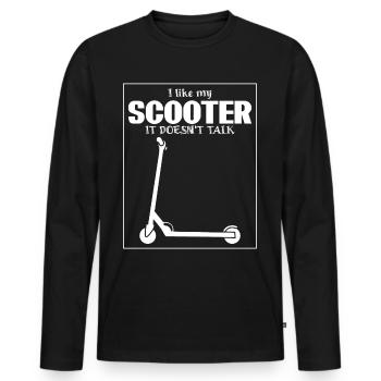 Kick Scooter Rider Stunt Scooter - Männer Premium Bio Langarmshirt - Schwarz - Vorne - Nico (187cm)