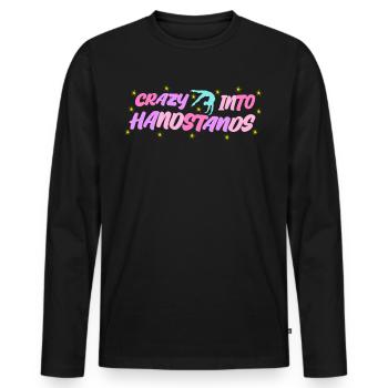 Gymnastics Gymnast Handstands Handstand - Men's Premium Organic Long Sleeve Shirt - black - Front - Nico (187cm)