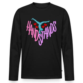 Gymnast Handstands Handstand Gymnastics - Men's Premium Organic Long Sleeve Shirt - black - Front - Nico (187cm)
