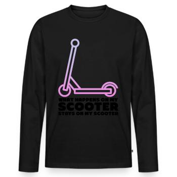 Scooter Rider Kick Skater Scooter Kick Scooter - Männer Premium Bio Langarmshirt - Schwarz - Vorne - Nico (187cm)