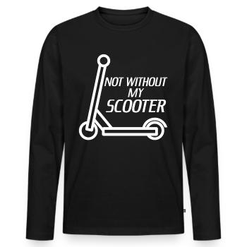 Kick Scooter Rider - Men's Premium Organic Long Sleeve Shirt - black - Front - Nico (187cm)
