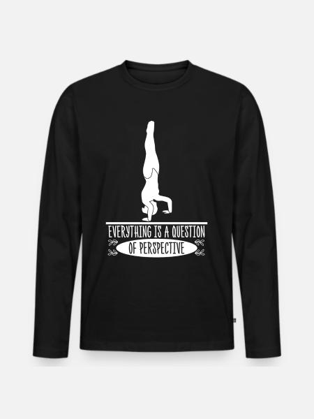 Gymnast Handstand Gymnastics Handstands - Men's Premium Organic Long Sleeve Shirt - black