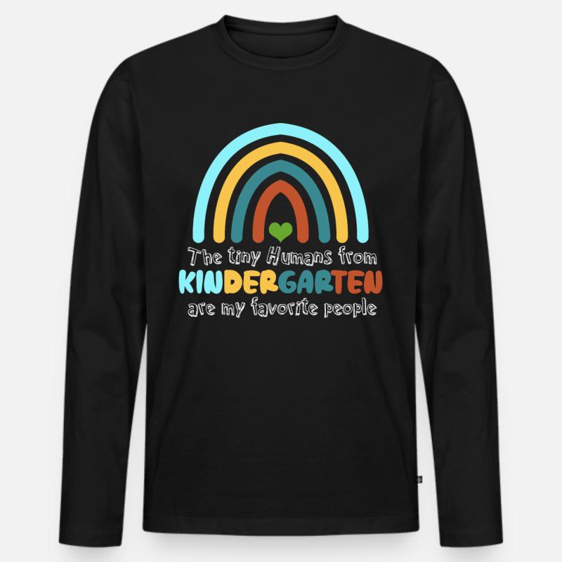 Nursery School Teacher Kindergarten - Männer Premium Bio Langarmshirt - Schwarz