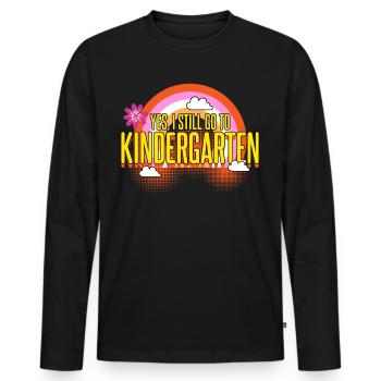 Kindergarten Nursery School - Men's Premium Organic Long Sleeve Shirt - black - Front - Nico (187cm)