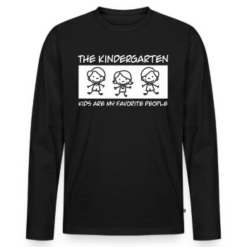 Nursery School Teacher Kindergarten - Men's Premium Organic Long Sleeve Shirt - black - Front - Nico (187cm)