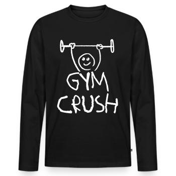 Fitness Gym Bodybuilder Bodybuilding - Men's Premium Organic Long Sleeve Shirt - black - Front - Nico (187cm)