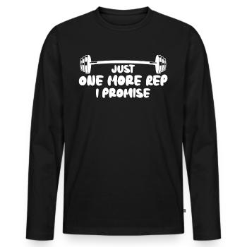 Motivation Bodybuilder Gym Bodybuilding - Men's Premium Organic Long Sleeve Shirt - black - Front - Nico (187cm)