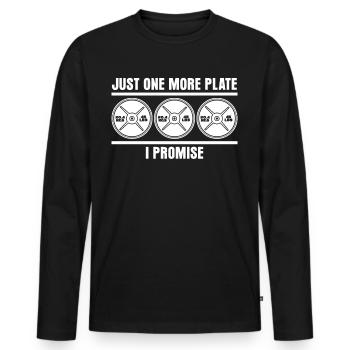 Gym Motivation Bodybuilding - Men's Premium Organic Long Sleeve Shirt - black - Front - Nico (187cm)