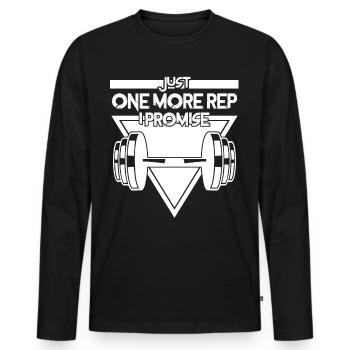 Bodybuilder Motivation Gym Bodybuilding - Men's Premium Organic Long Sleeve Shirt - black - Front - Nico (187cm)