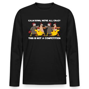 Chicken Chickens Farm Poultry Farmer - Männer Premium Bio Langarmshirt - Schwarz - Vorne - Nico (187cm)