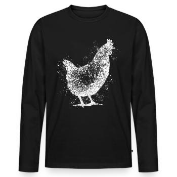Chicken Farm Poultry Farmer Chickens - Männer Premium Bio Langarmshirt - Schwarz - Vorne - Nico (187cm)
