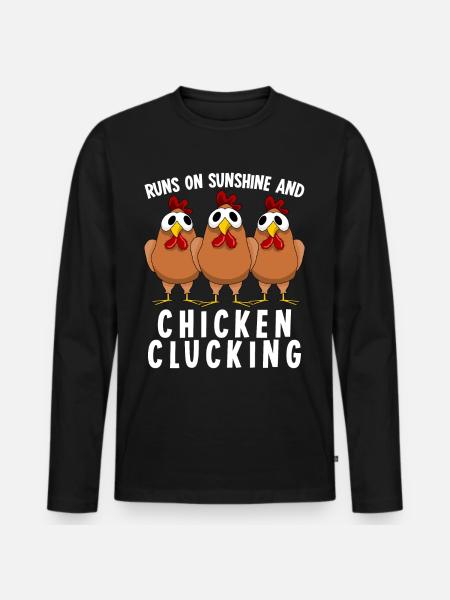 Poultry Chicken Farm Farmer Chickens - Men's Premium Organic Long Sleeve Shirt - black
