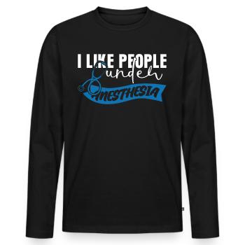 Nurse Anesthetist Doctor Hospital - Männer Premium Bio Langarmshirt - Schwarz - Vorne - Nico (187cm)