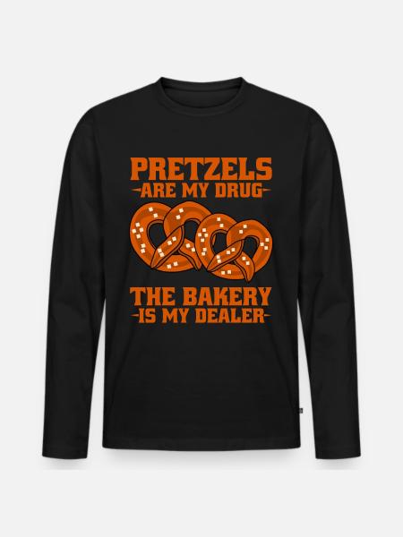 Bretzels Bretzel - T-shirt manches longues Premium bio Homme - noir