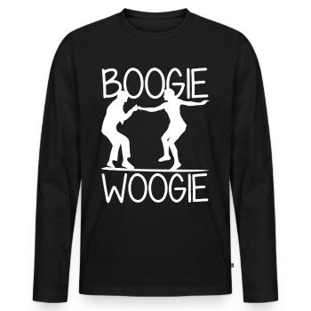 Boogie Woogie Danse Danse Swing - T-shirt manches longues Premium bio Homme - noir - Devant - Nico (187cm)