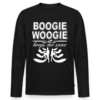 Boogie Woogie Dancing Swing Dance - Männer Premium Bio Langarmshirt - Schwarz - Vorne - Nico (187cm)