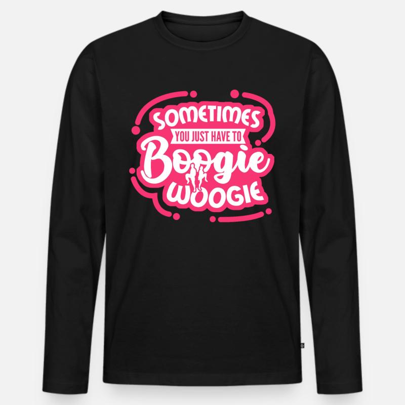 Boogie Woogie Boogie-Woogie Dancing - Männer Premium Bio Langarmshirt - Schwarz