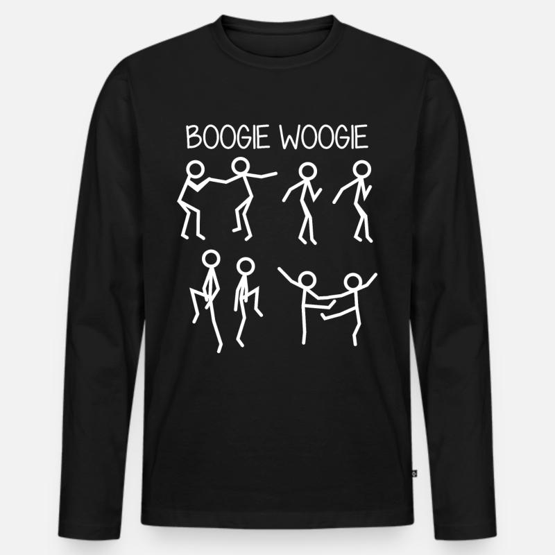 Boogie Woogie Dancing Boogie-Woogie - Männer Premium Bio Langarmshirt - Schwarz