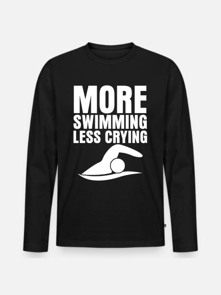 Swimmer Trainer Piscine - T-shirt manches longues Premium bio Homme - noir