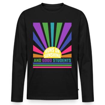 Teaching School Teacher - Männer Premium Bio Langarmshirt - Schwarz - Vorne - Nico (187cm)