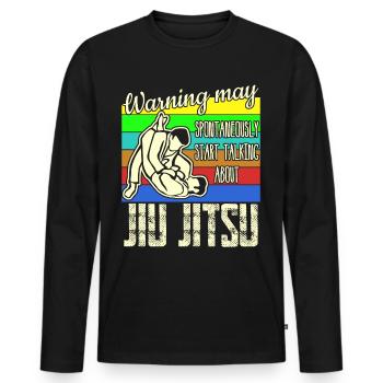Ju-Jitsu Jujutsu Jiu-Jitsu - Men's Premium Organic Long Sleeve Shirt - black - Front - Nico (187cm)
