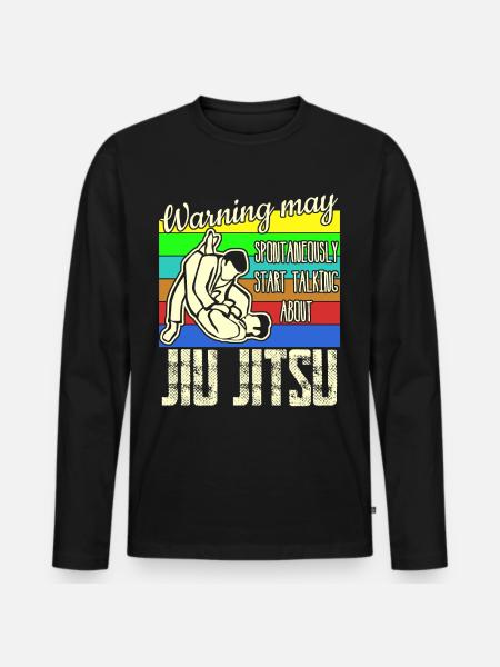 Ju-Jitsu Jujutsu Jiu-Jitsu - Men's Premium Organic Long Sleeve Shirt - black