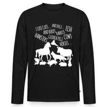 Vétérinaire Assistant(e) Vétérinaire - T-shirt manches longues Premium bio Homme - noir - Devant - Nico (187cm)