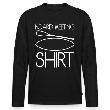 SUP-Board Meeting - Männer Premium Bio Langarmshirt - Schwarz - Vorne - Nico (187cm)