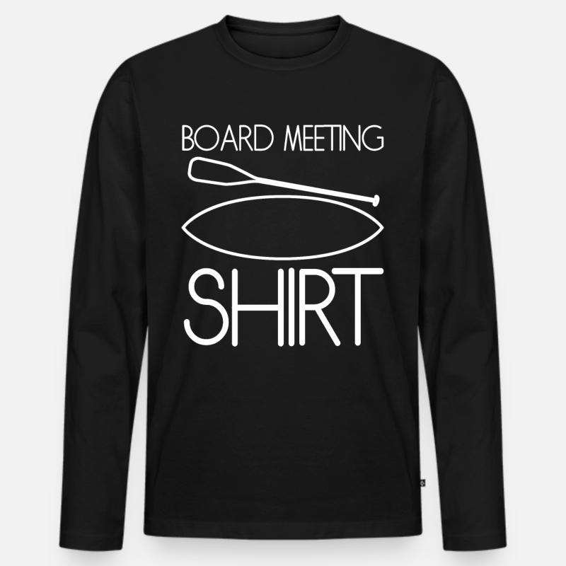 SUP-Board Meeting - Männer Premium Bio Langarmshirt - Schwarz