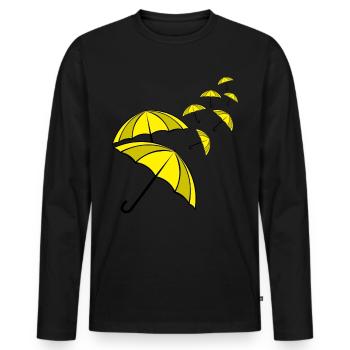 Yellow Umbrellas Umbrella - Männer Premium Bio Langarmshirt - Schwarz - Vorne - Nico (187cm)