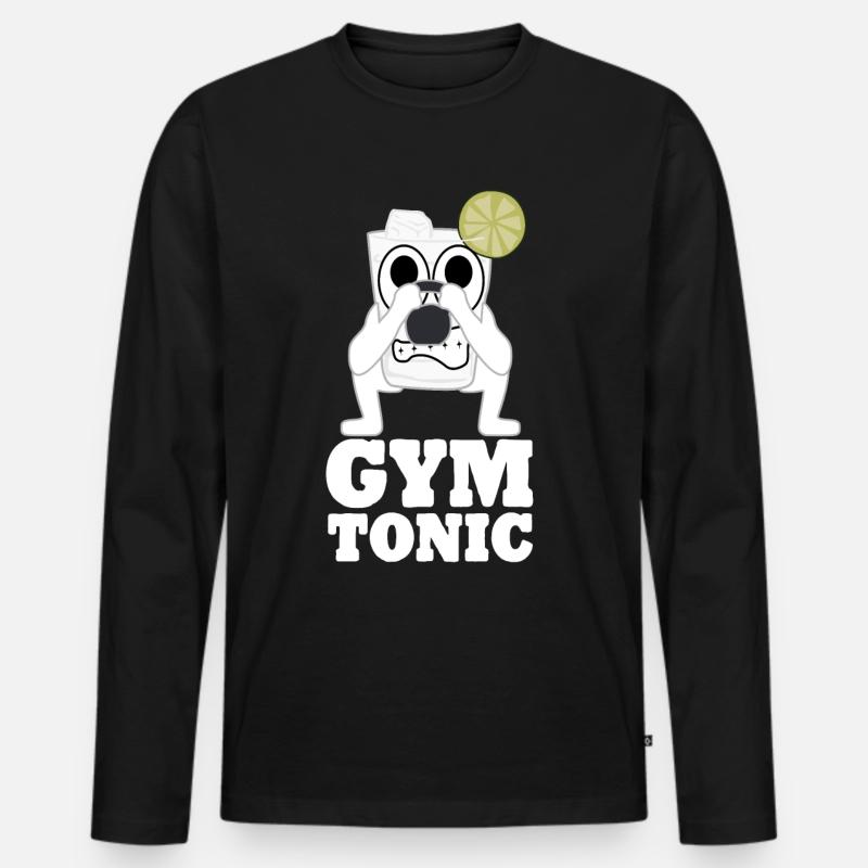 Kettlebell Gym Motivation Bodybuilding - Männer Premium Bio Langarmshirt - Schwarz