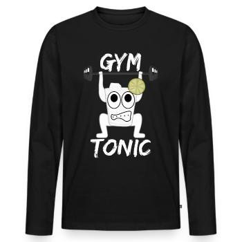 Gym Motivation Weightlifting - Men's Premium Organic Long Sleeve Shirt - black - Front - Nico (187cm)