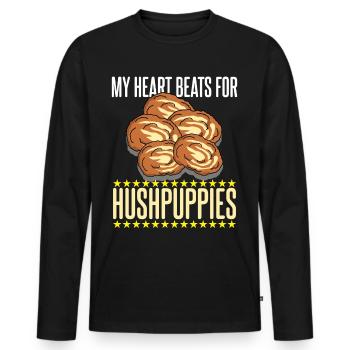 Hush Puppy Hushpuppy Hushpuppies - Men's Premium Organic Long Sleeve Shirt - black - Front - Nico (187cm)