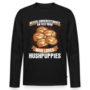 Hushpuppies Hush Puppy Hushpuppy - Men's Premium Organic Long Sleeve Shirt - black - Front - Nico (187cm)
