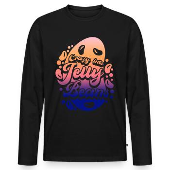 Jelly Beans Jelly Bean Candy Jelly sweets - Men's Premium Organic Long Sleeve Shirt - black - Front - Nico (187cm)